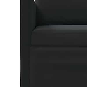 Pohovka pro 2 osoby Černá 150 x 81 x 82 cm Samet - obrázek 6