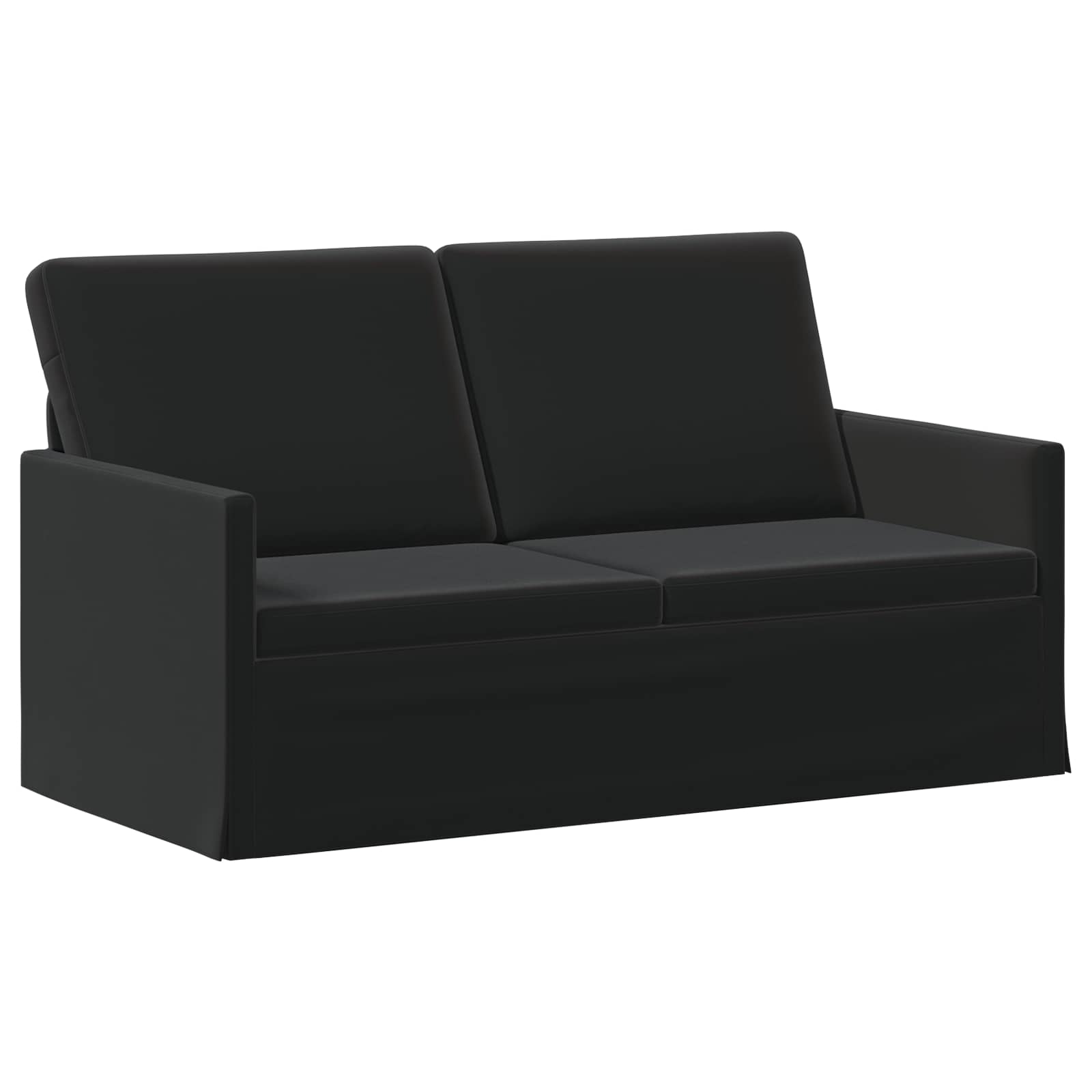 vidaXL Pohovka pro 2 osoby Černá 150 x 81 x 82 cm Samet