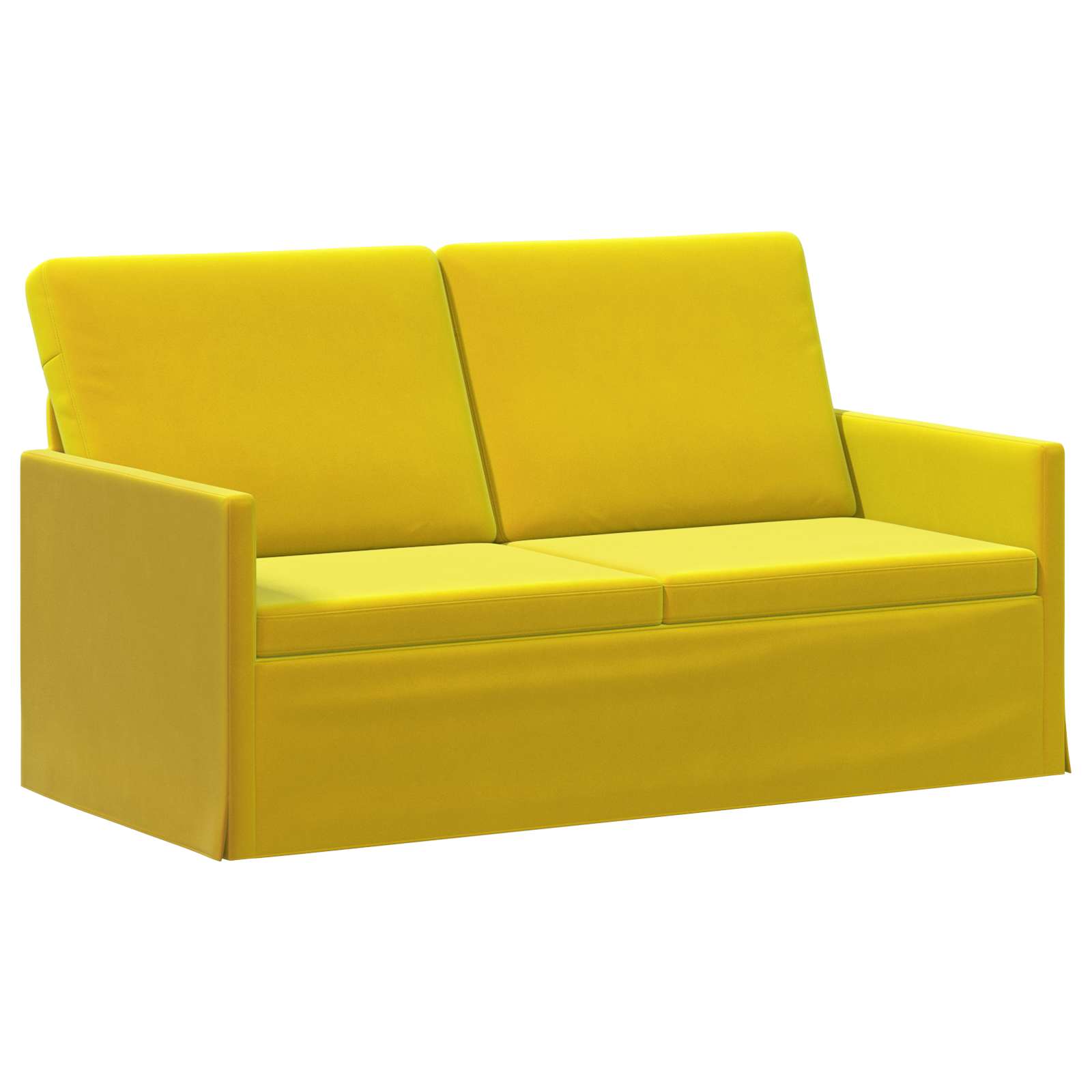 vidaXL Pohovka pro 2 osoby Žlutá 150 x 81 x 82 cm Samet