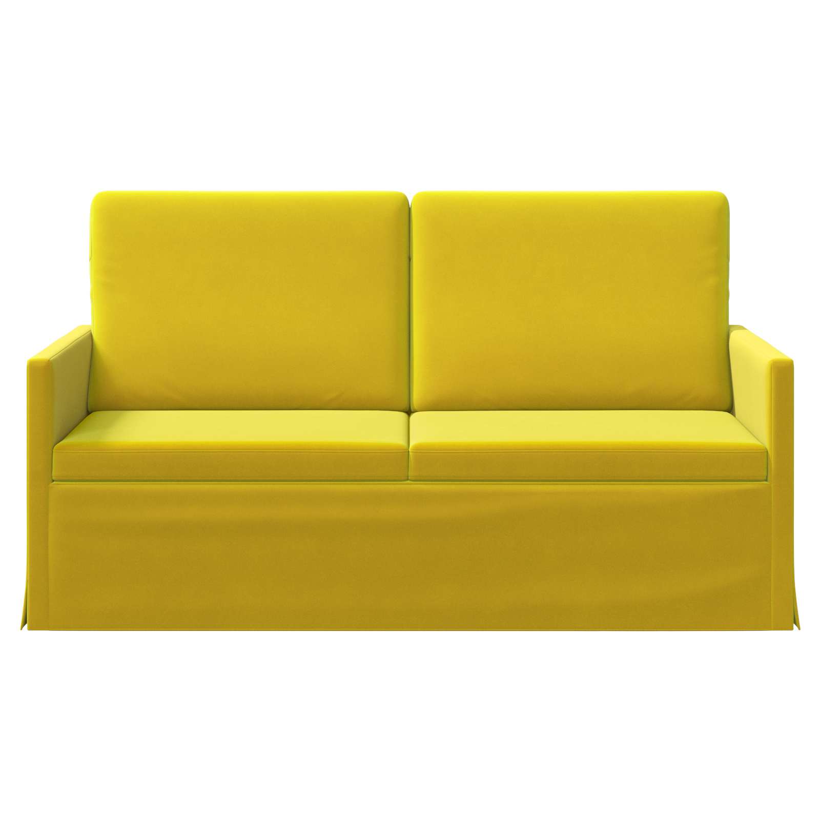 vidaXL - 2-zitsbank - Geel - 150 - x - 81 - x - 82 - cm - fluweel
