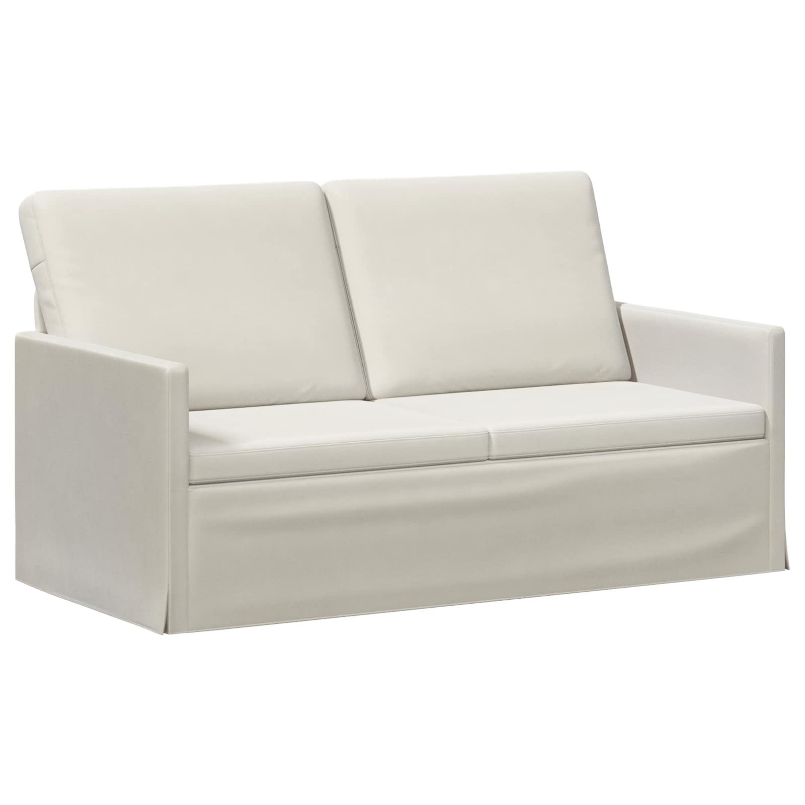 vidaXL Pohovka pro 2 osoby Krémová 150 x 81 x 82 cm Samet