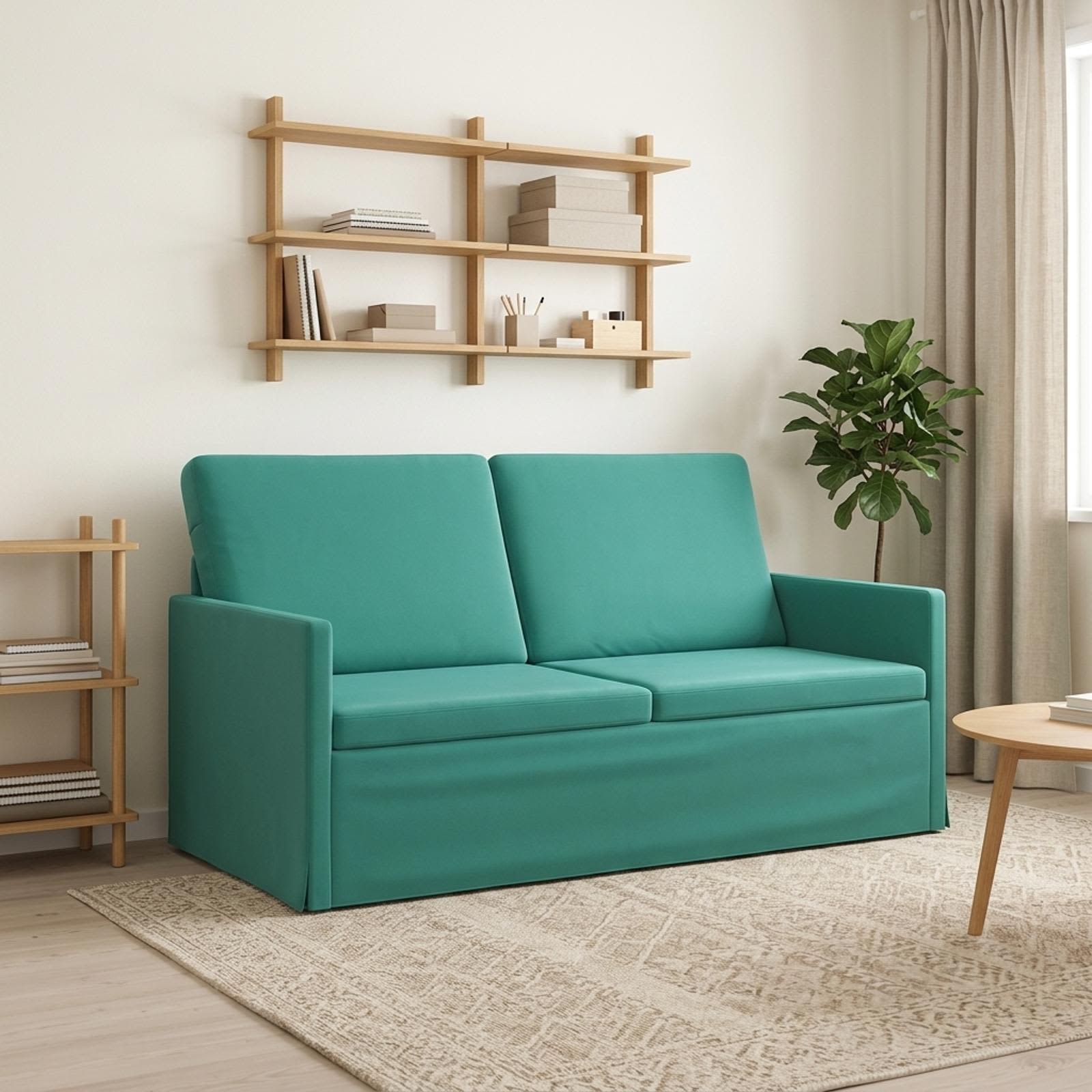 vidaXL 2-personers sofa Turkis 150 x 81 x 82 cm Velour (V)