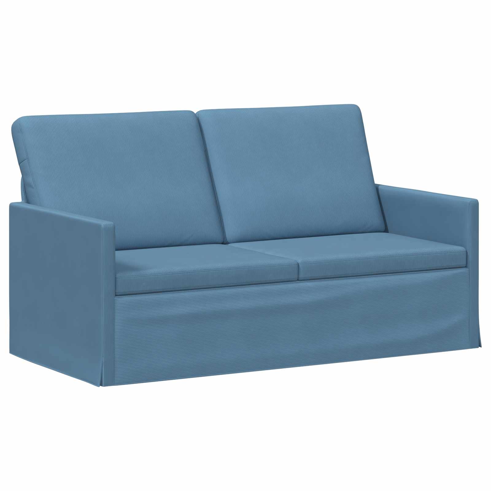 vidaXL Pohovka pro 2 osoby Modrá 150 x 81 x 82 cm Žebrovaná látka