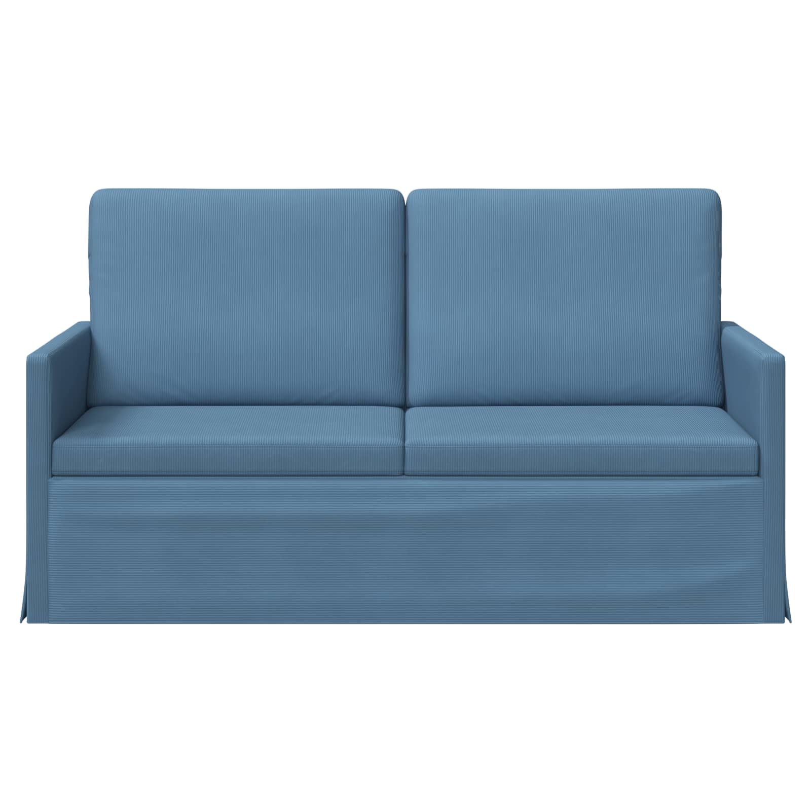 Dvosedenjski kavč Modra 150 x 81 x 82 cm Žametna tkanina