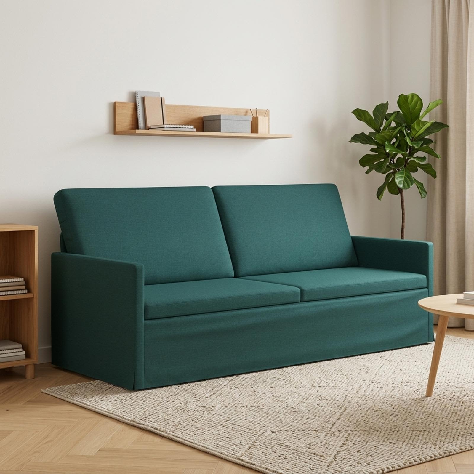 vidaXL 3-personers sofa Mørkegrøn 190 x 81 x 82 cm Stof