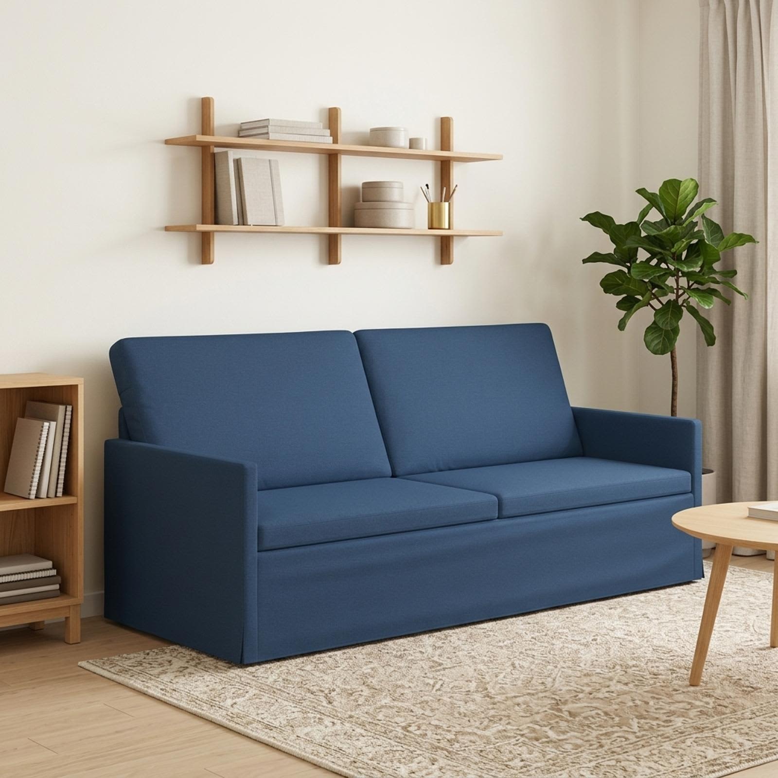 vidaXL 3-personers sofa Blå 190 x 81 x 82 cm Stof