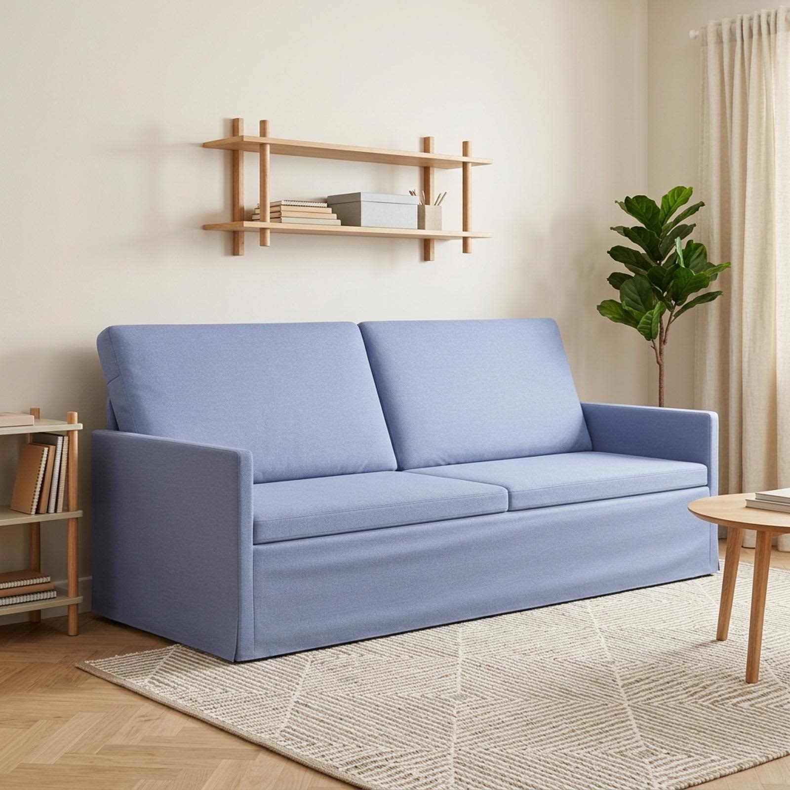 vidaXL 3-personers sofa Jeans blå 190 x 81 x 82 cm Stof