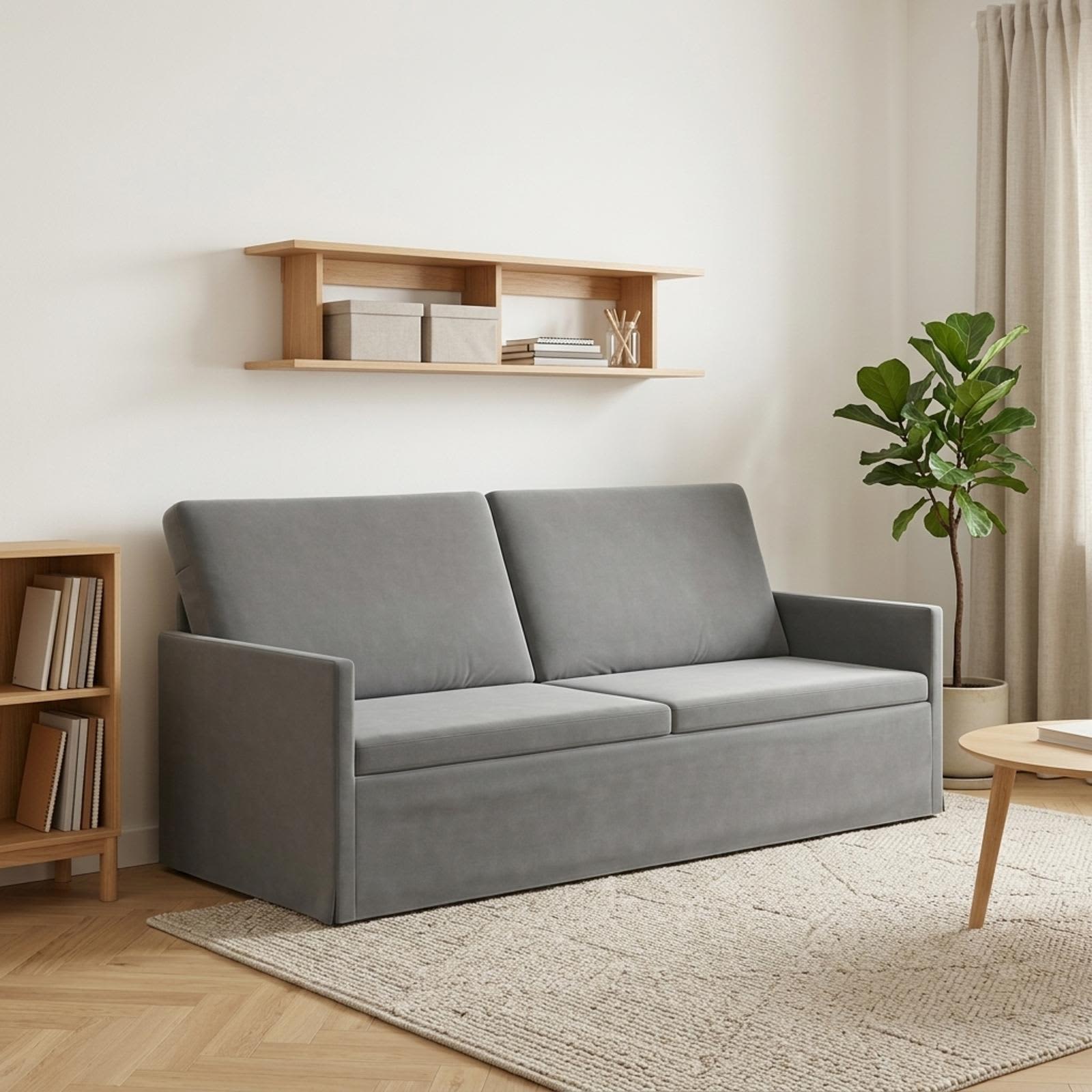 vidaXL 3-personers sofa Mørkegrå 190 x 81 x 82 cm Velour (V)
