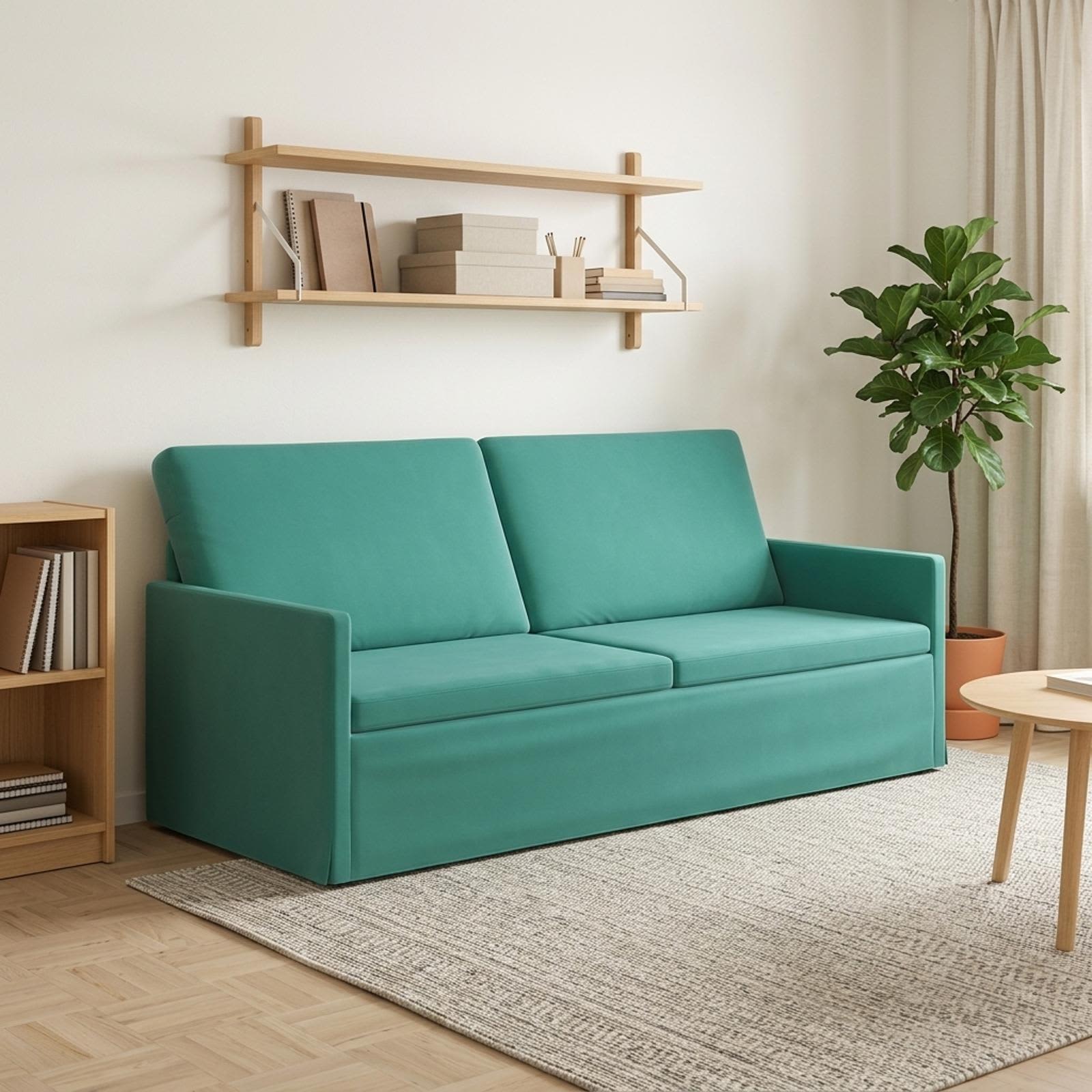vidaXL 3-personers sofa Turkis 190 x 81 x 82 cm Velour (V)
