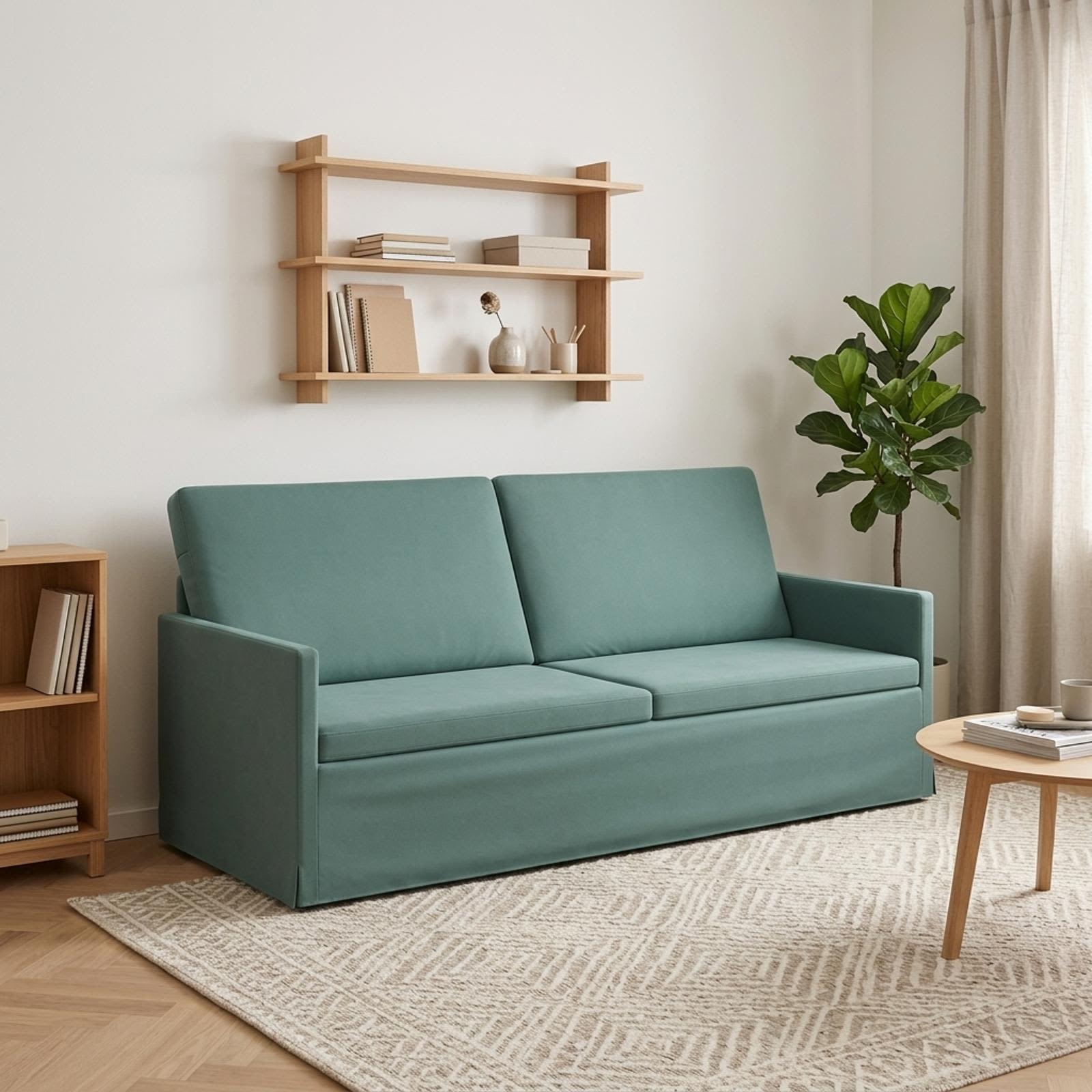 vidaXL 3-Sitzer Sofa Meergrün 190 x 81 x 82 cm Samt (V)