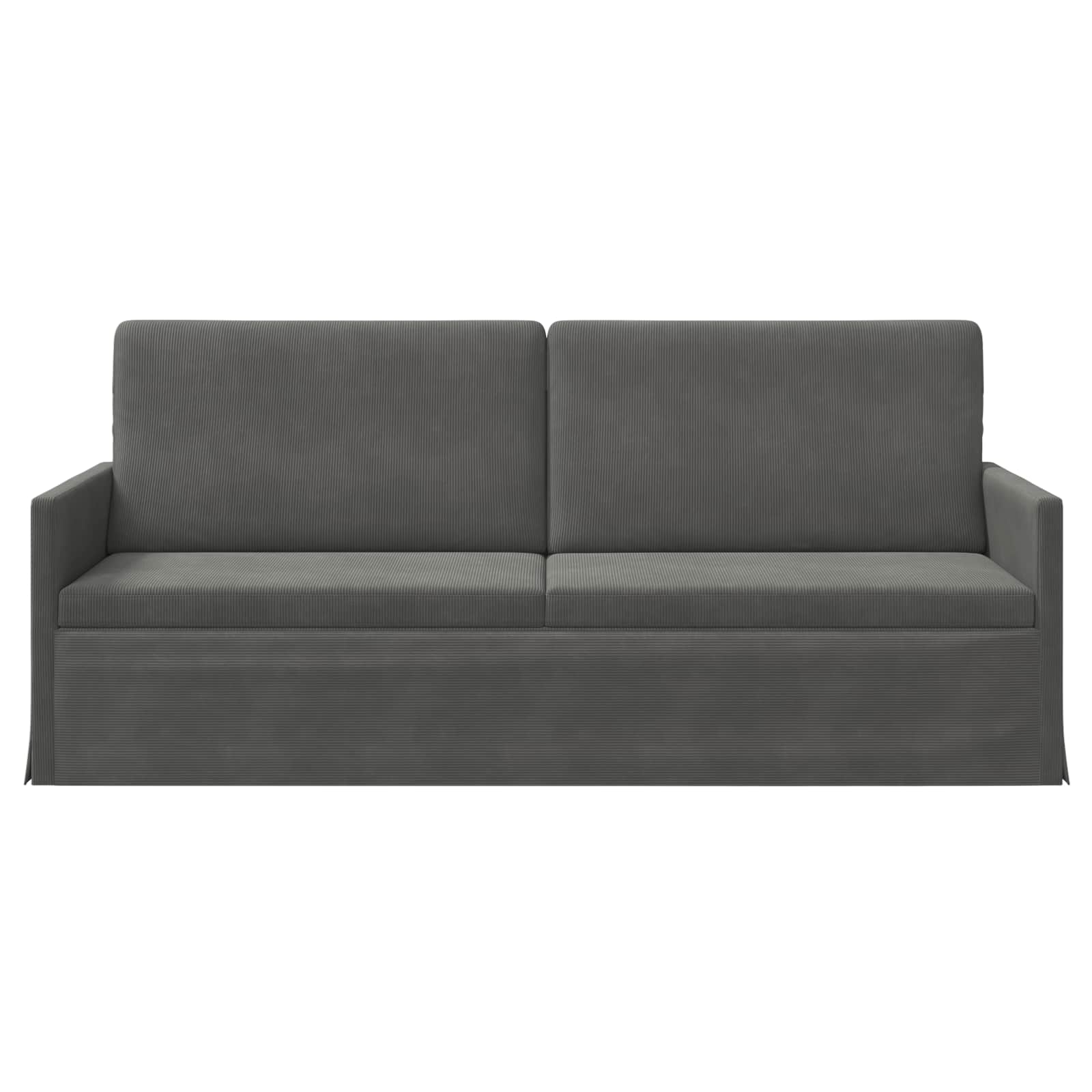 vidaXL - 3-zits - sofa - Donkergrijs - 190 - x - 81 - x - 82 - cm - Corduroy - stof