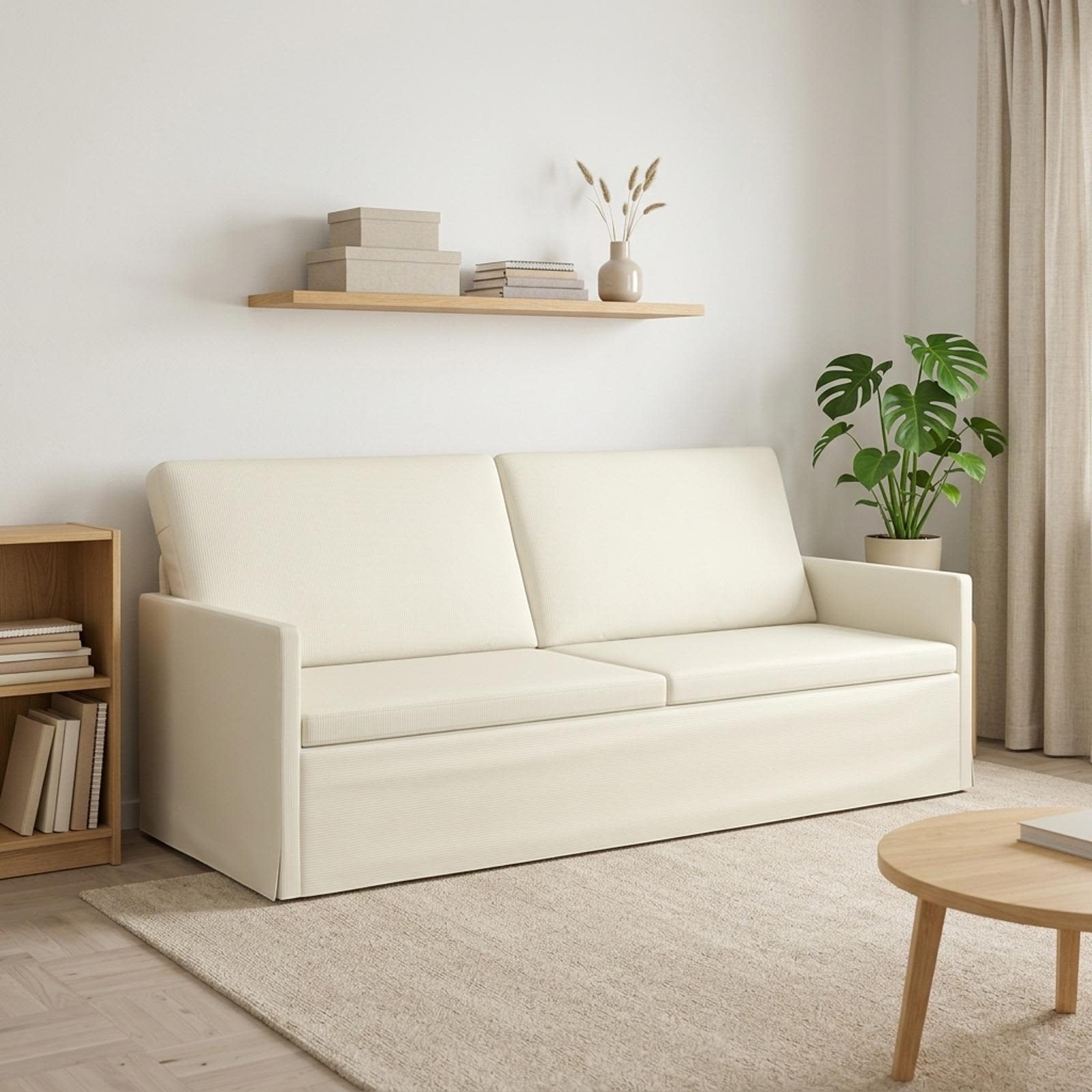 vidaXL 3-personers sofa Cremefarvet 190 x 81 x 82 cm Velourstof