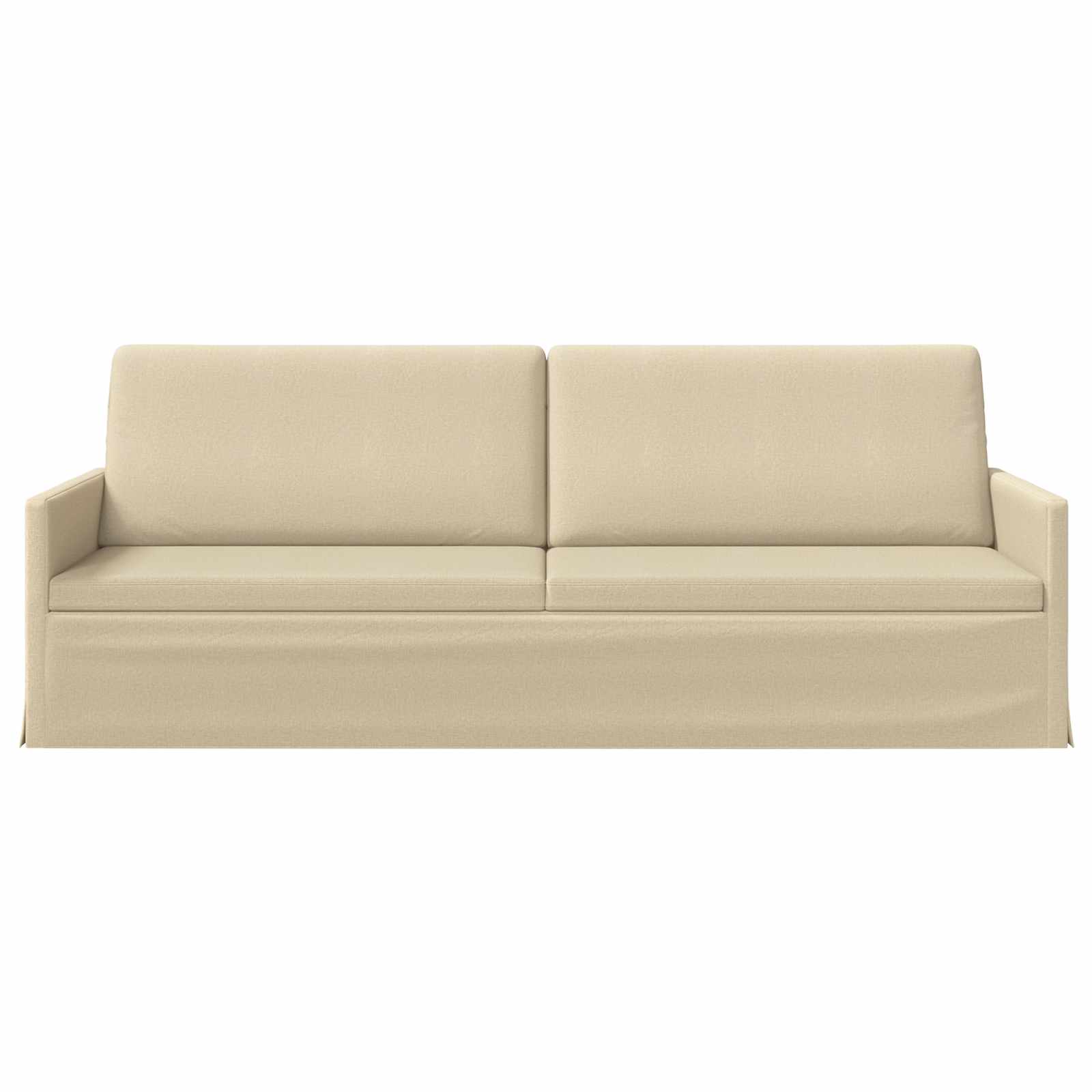 vidaXL - 3-zits - sofa - Crèmekleurig - 220 - x - 81 - x - 82 - cm - Stof