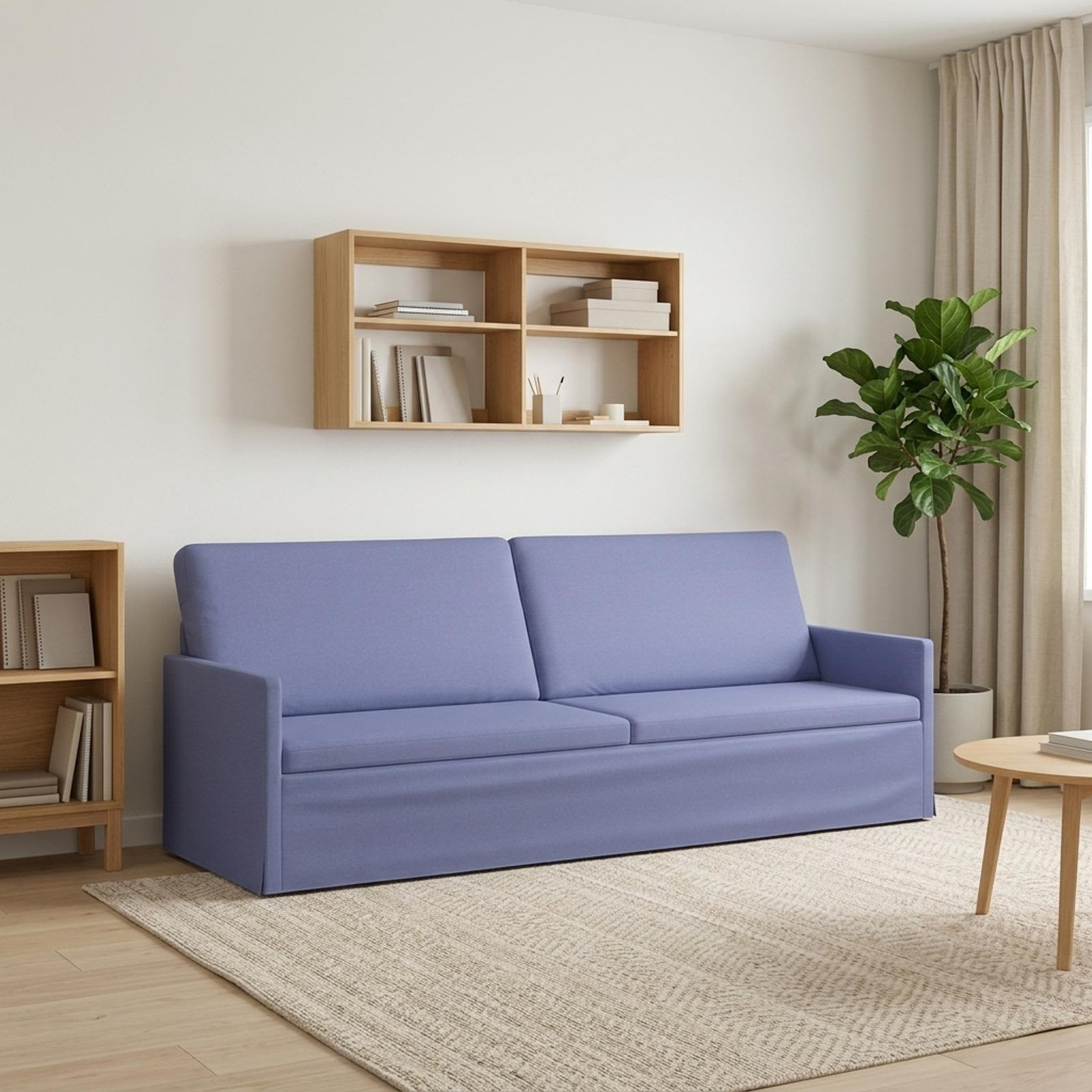 vidaXL 3-personers sofa Jeans blå 220 x 81 x 82 cm Stof