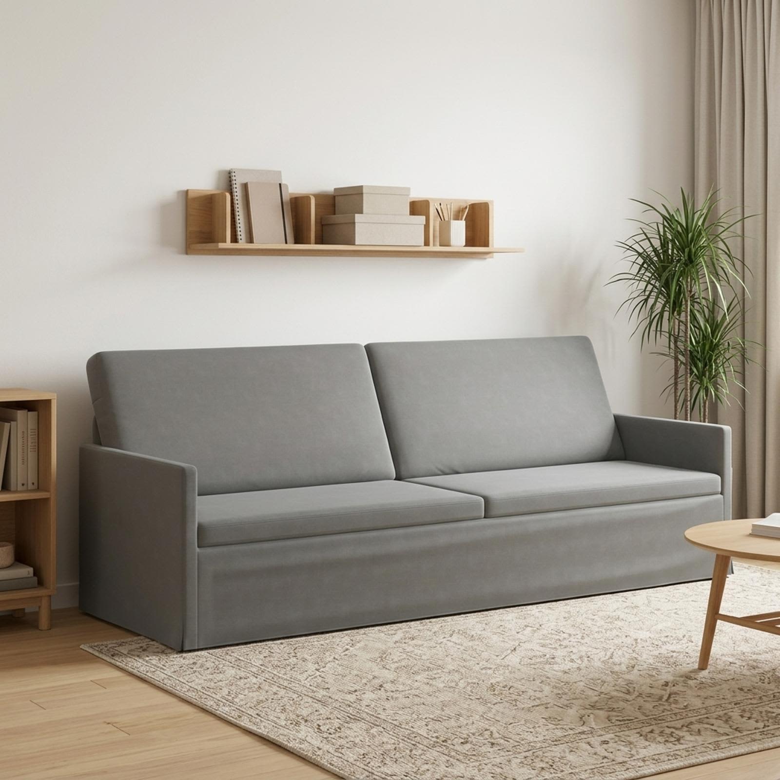 3-sedna sofa Temno siva 220 x 81 x 82 cm Žamet