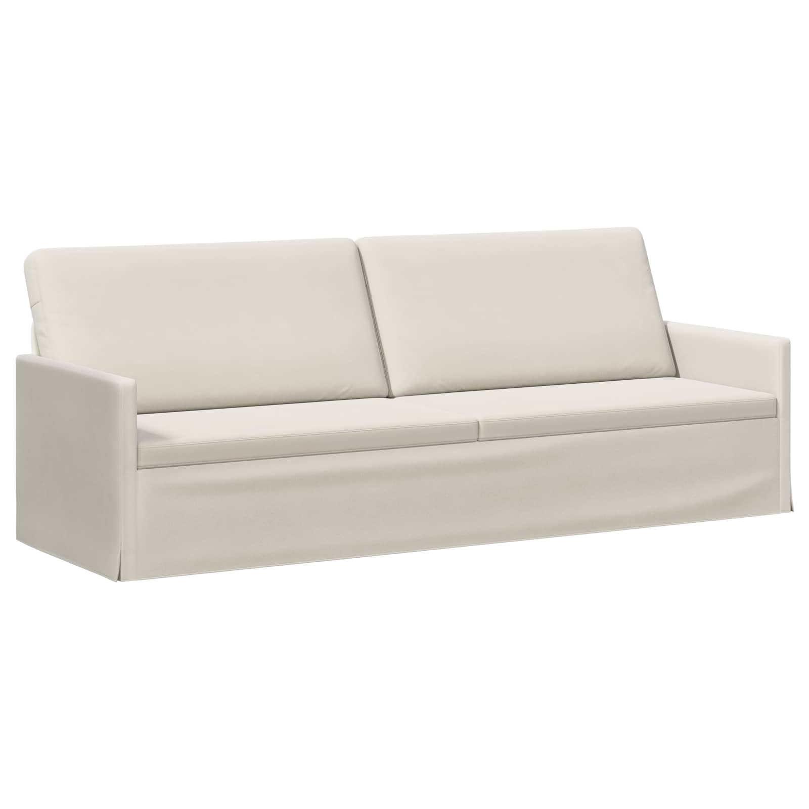 vidaXL Sedačka pre 3 Krémová 220 x 81 x 82 cm Zamat