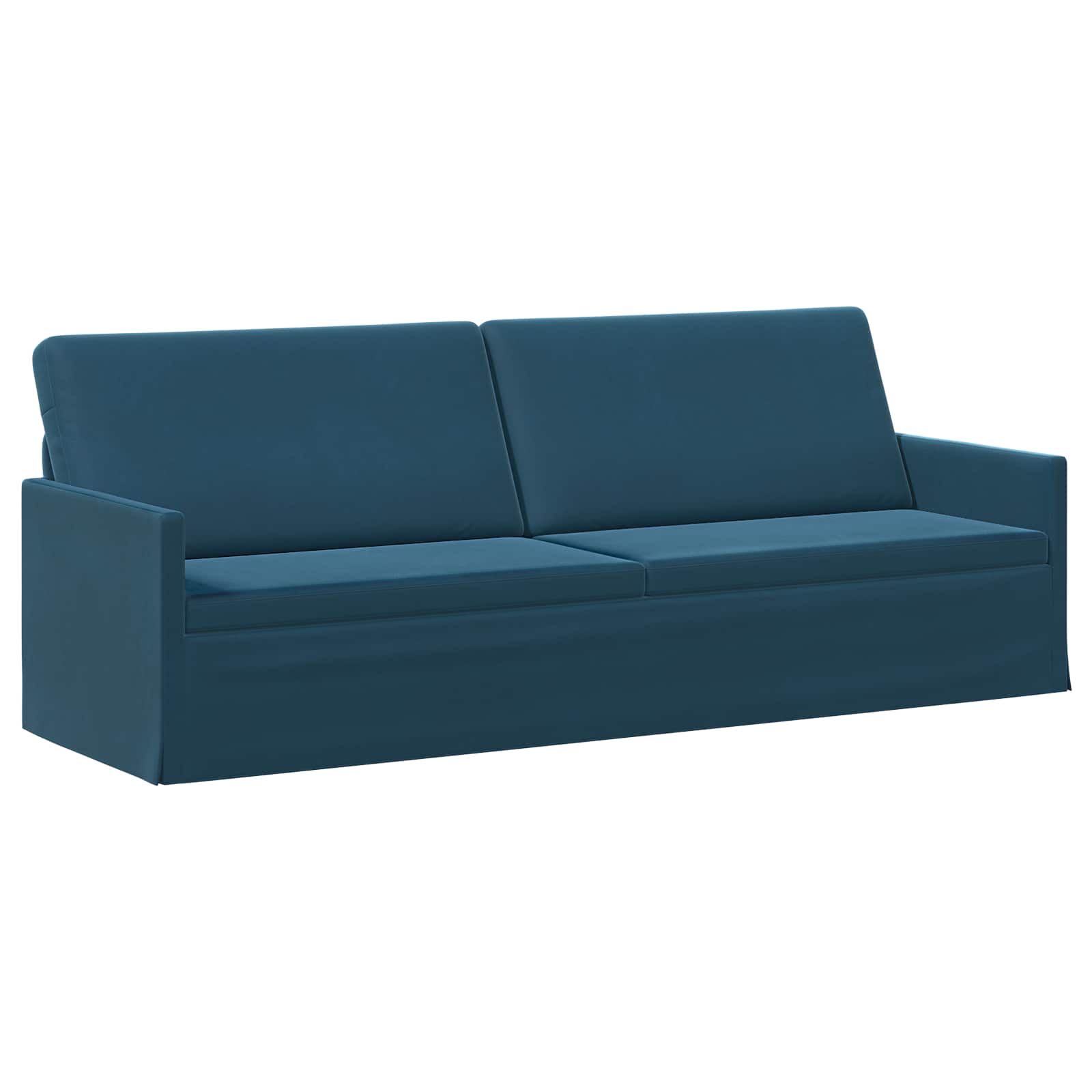 vidaXL Sedačka pre 3 Modrá 220 x 81 x 82 cm Zamat