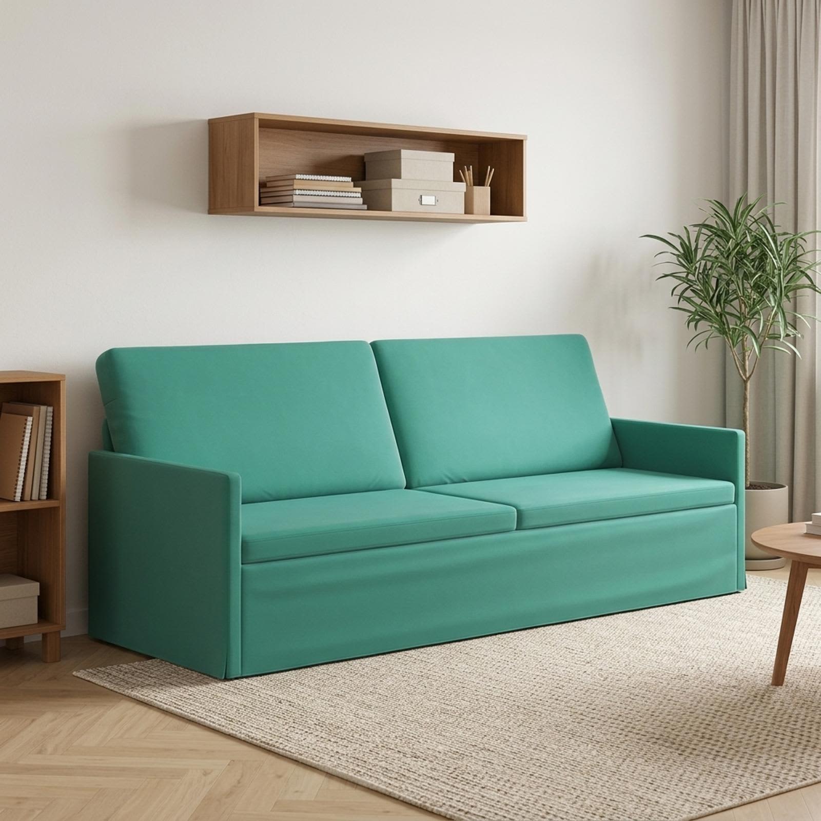 vidaXL 3-personers sofa Turkis 220 x 81 x 82 cm Velour (V)