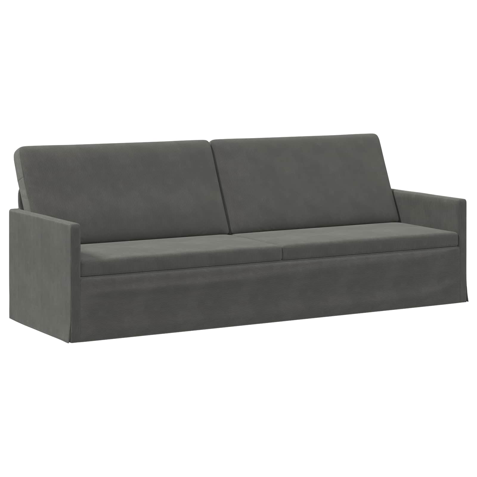 vidaXL Sedačka pre 3 Tmavosivá 220 x 81 x 82 cm Kordúrová tkanina