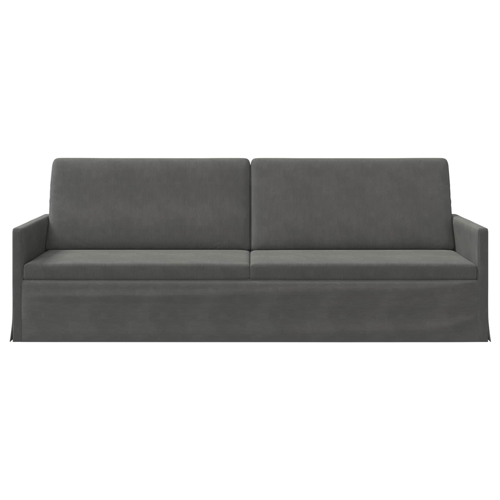 vidaXL - 3-zits - sofa - Donkergrijs - 220 - x - 81 - x - 82 - cm - Corduroy - stof