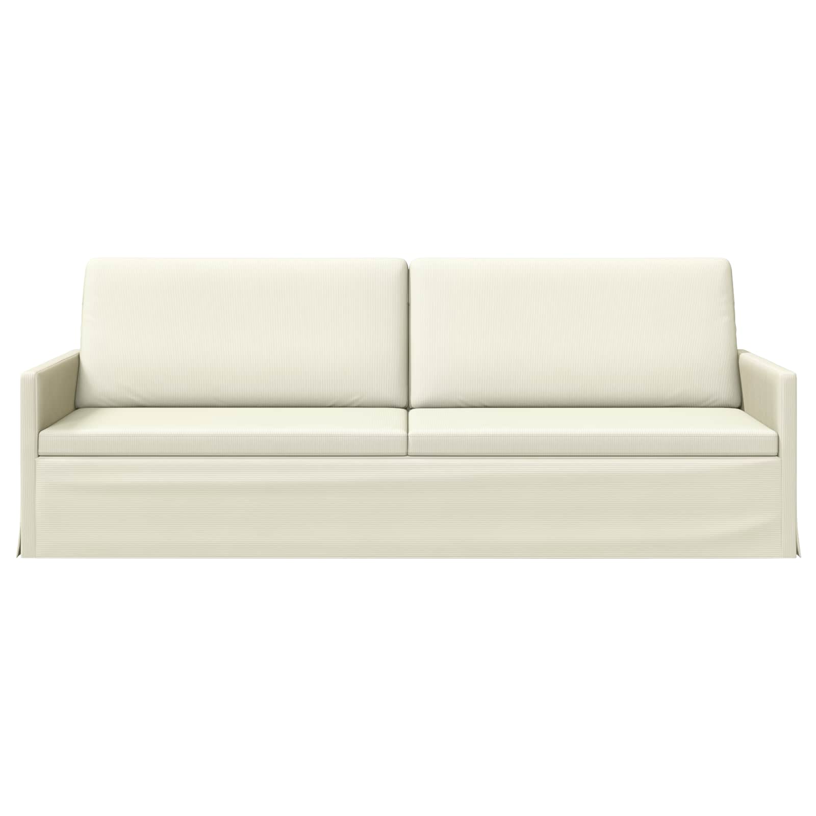 vidaXL - 3-zits - sofa - Crèmekleurig - 220 - x - 81 - x - 82 - cm - Corduroy - stof