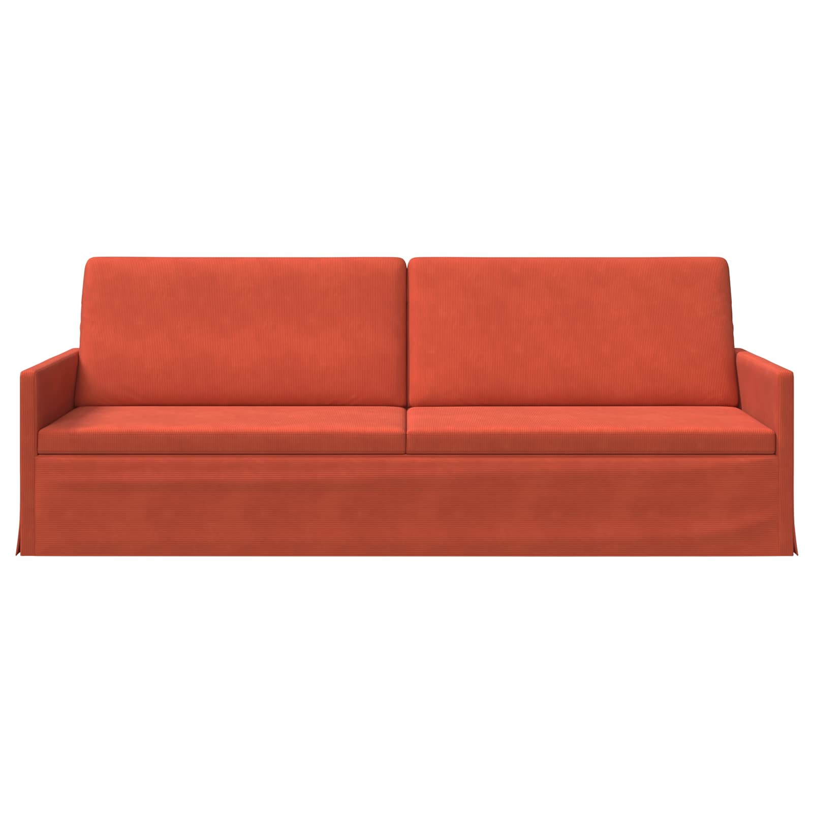 vidaXL - 3-zits - sofa - Rood - Oranje - 220 - x - 81 - x - 82 - cm - Corduroy - stof