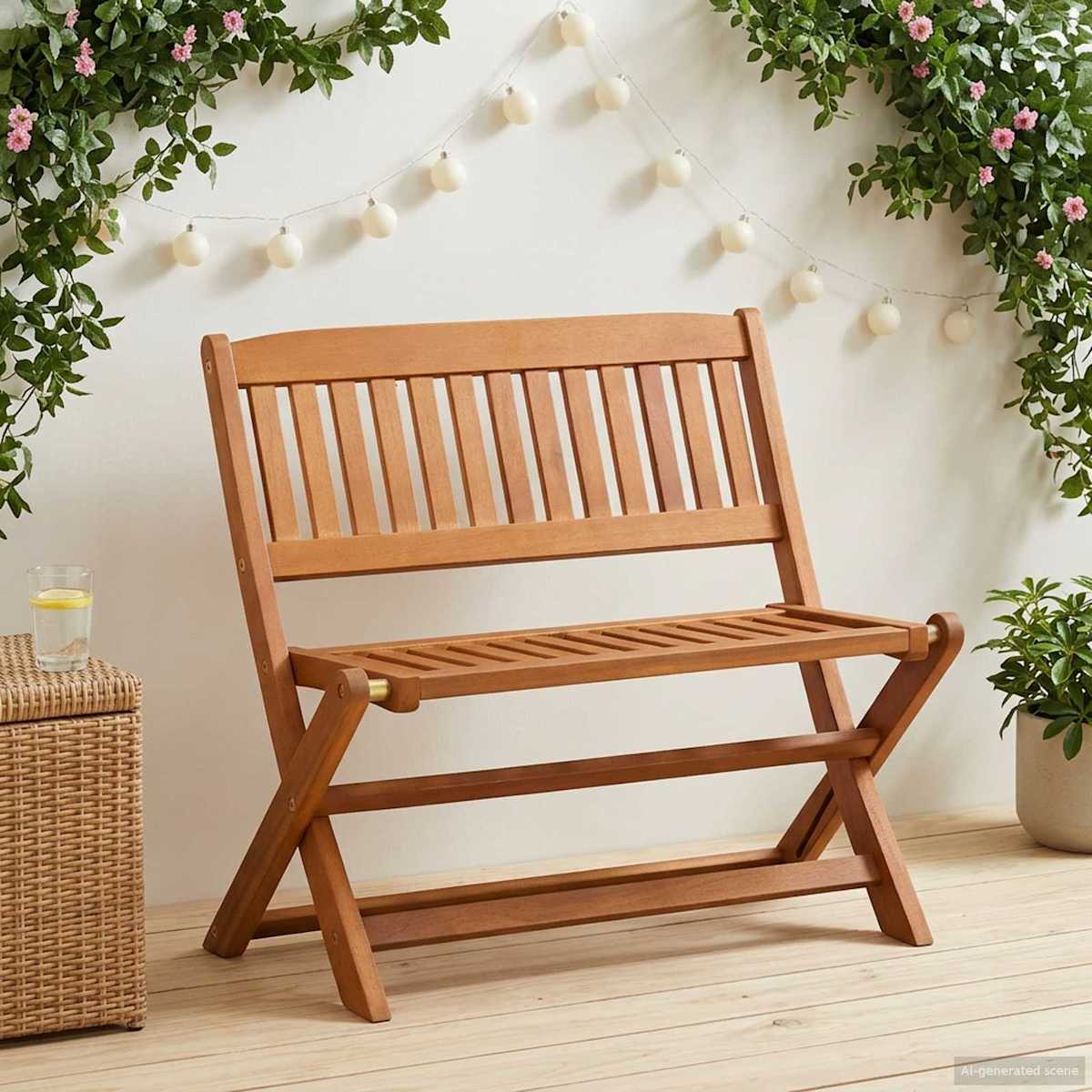 Børnebænk 1 -Seater 61 x 38 x 57 cm Massiv Eucalyptus Træ Brun