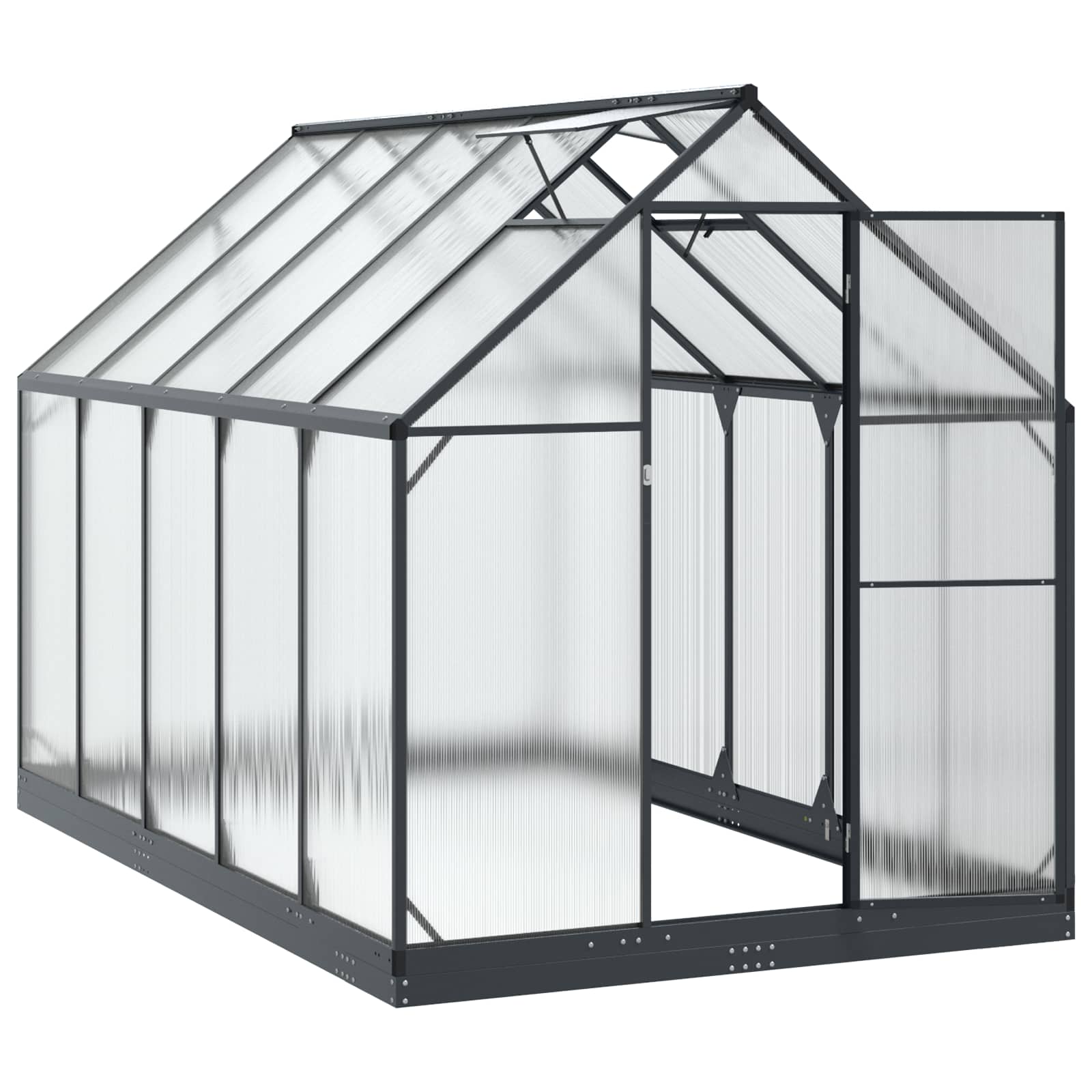 Tuin Serre met de deur Antracietkleurig 183,5 x 303,5 x 207 cm image 3