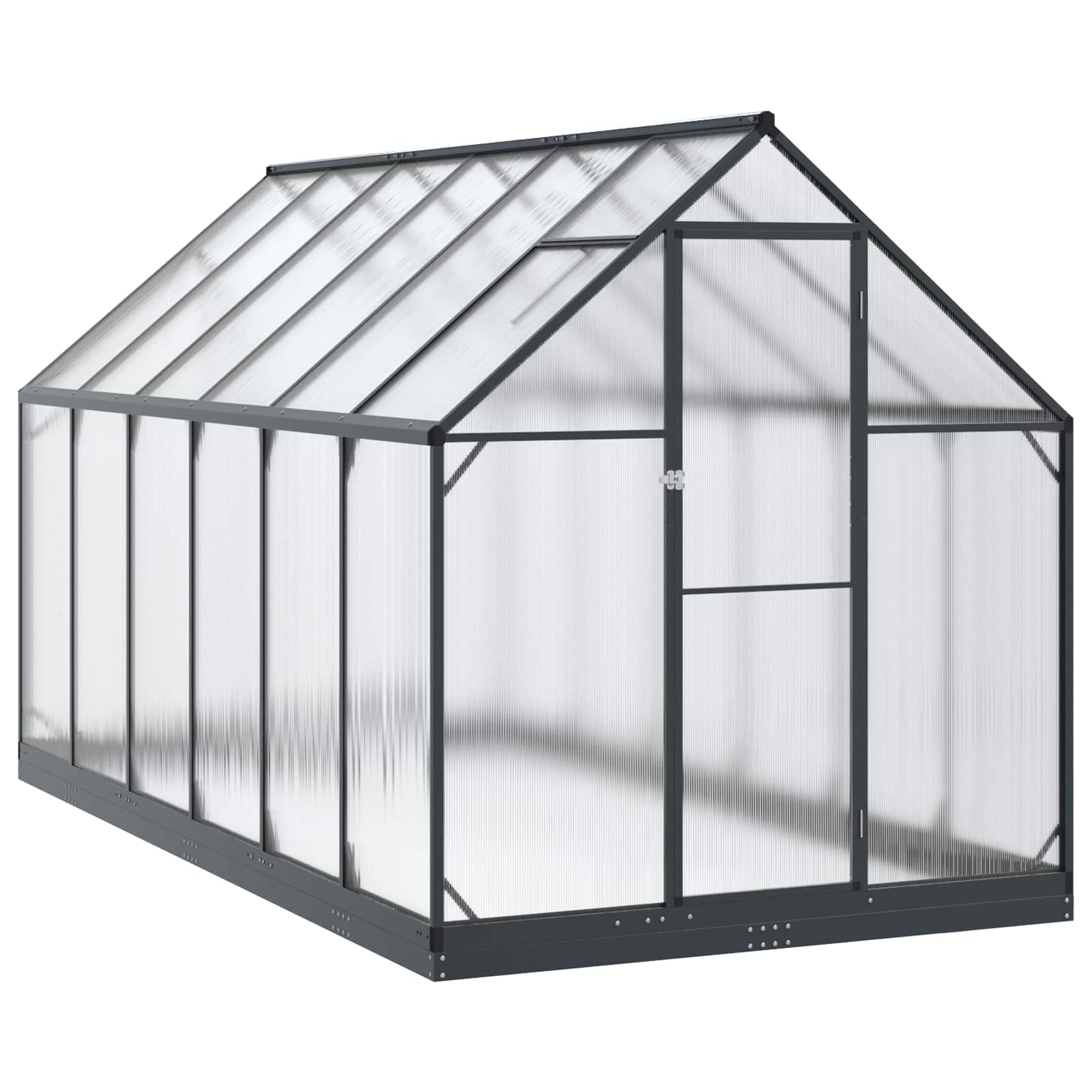 Tuin Serre met de deur Antracietkleurig 183,5 x 363,5 x 207 cm image 2