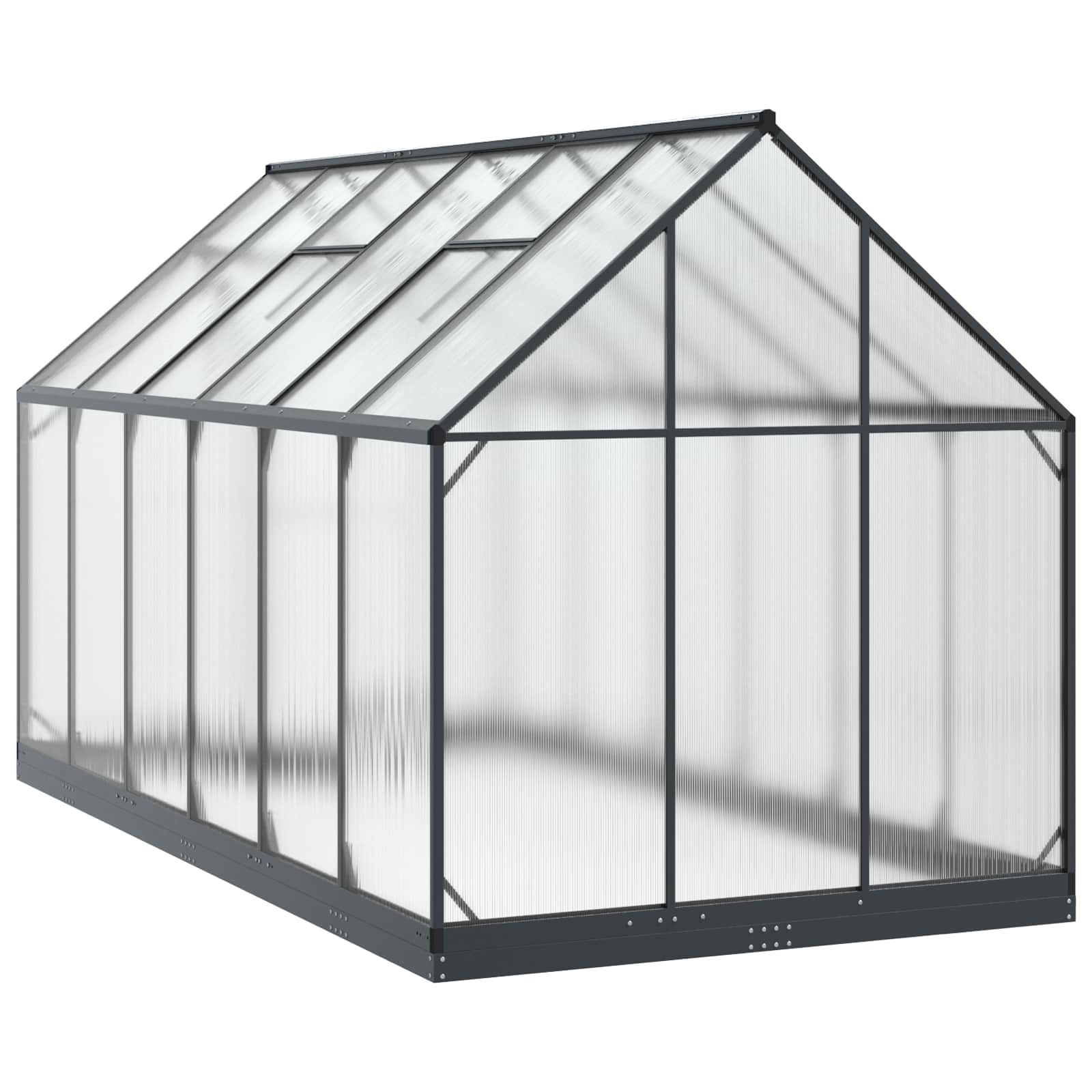 Tuin Serre met de deur Antracietkleurig 183,5 x 363,5 x 207 cm image 6