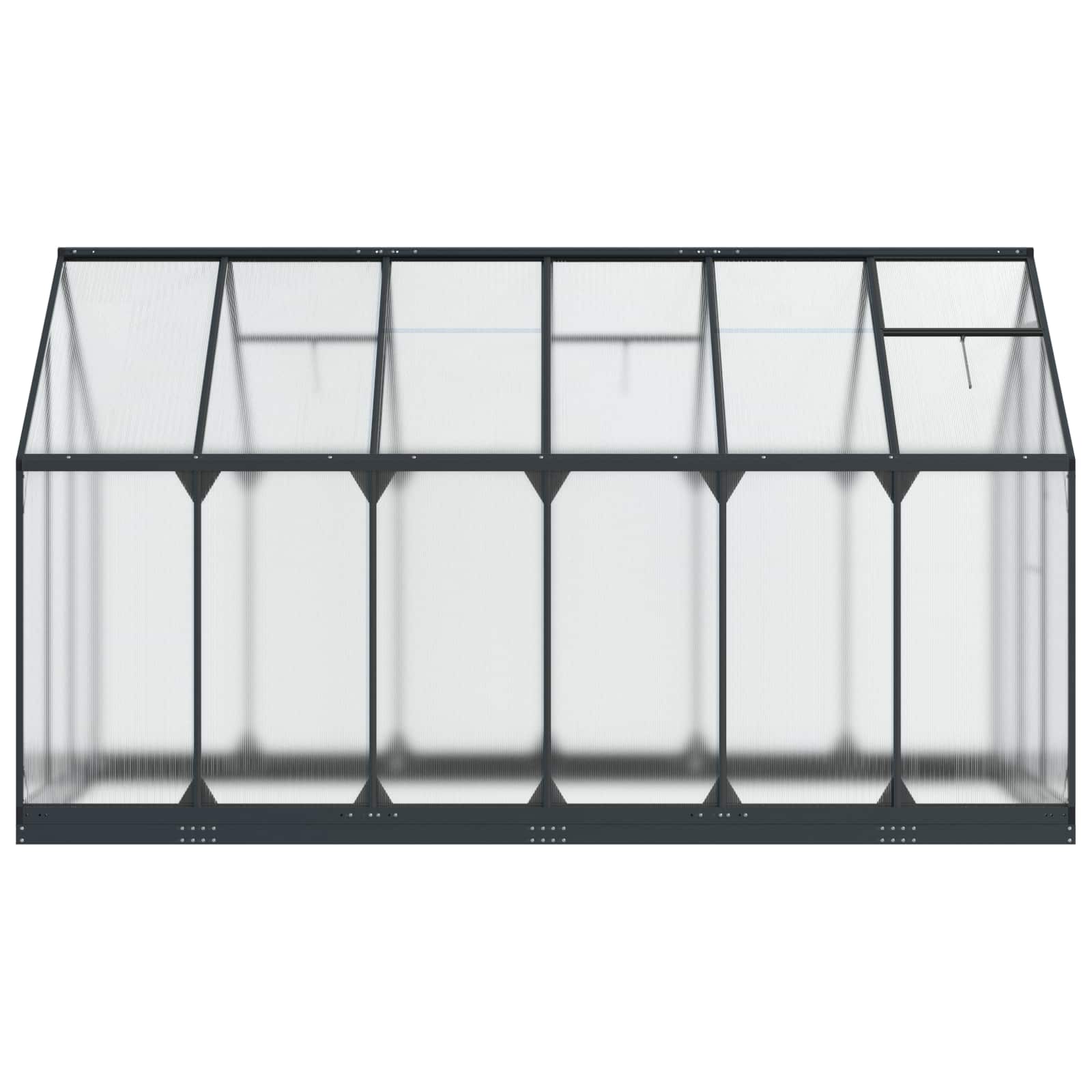 Tuin Serre met de deur Antracietkleurig 183,5 x 363,5 x 207 cm image 5