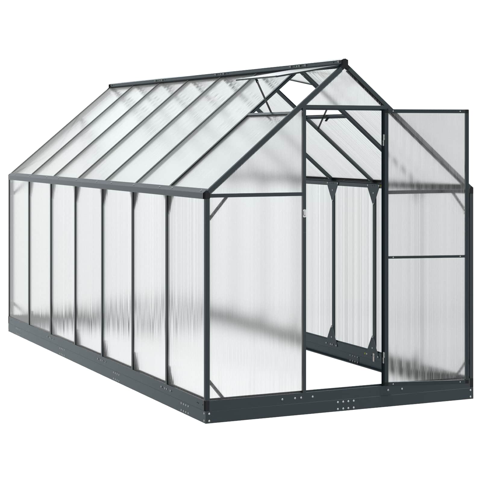 Tuin Serre met de deur Antracietkleurig 183,5 x 423,5 x 207 cm image 2