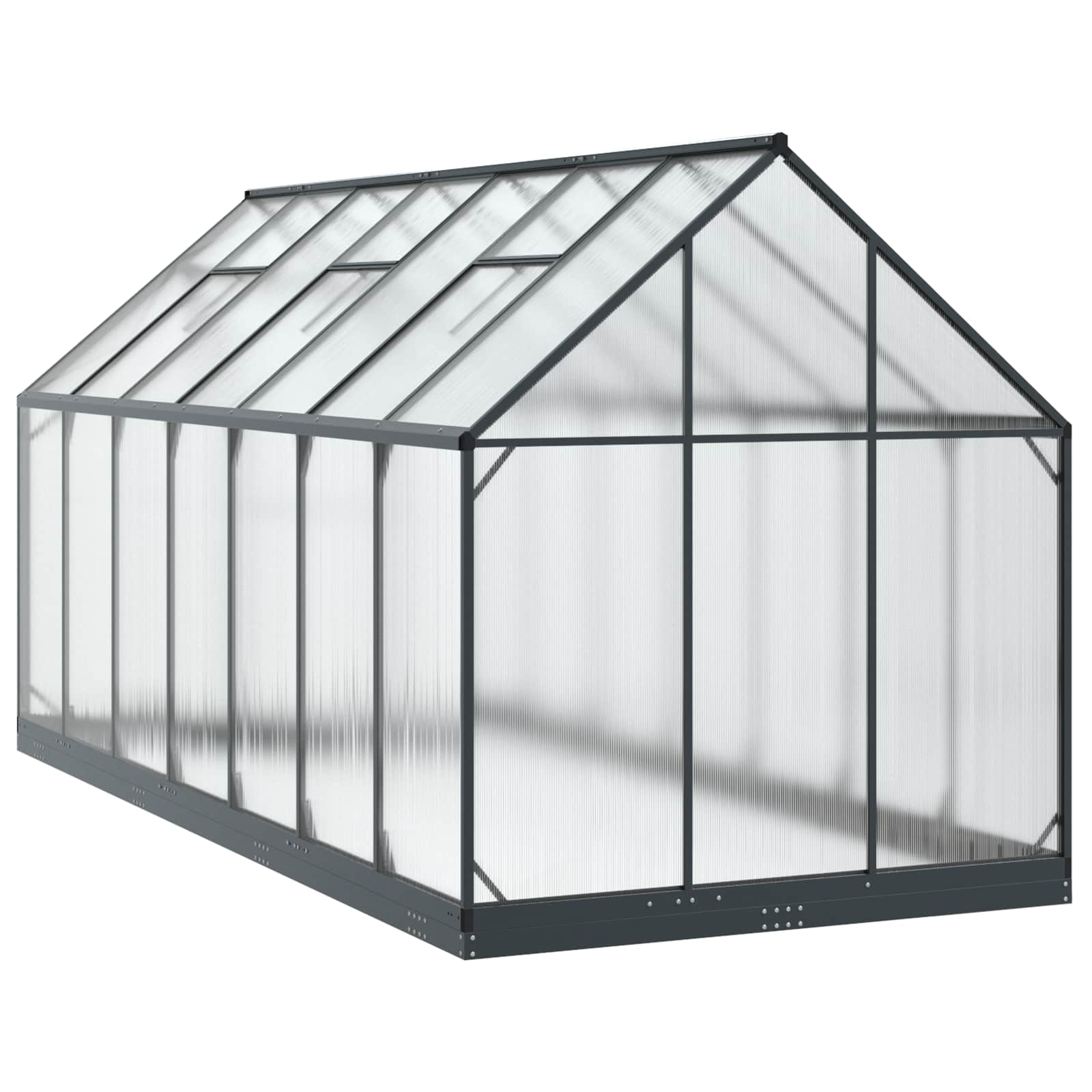 Tuin Serre met de deur Antracietkleurig 183,5 x 423,5 x 207 cm image 5