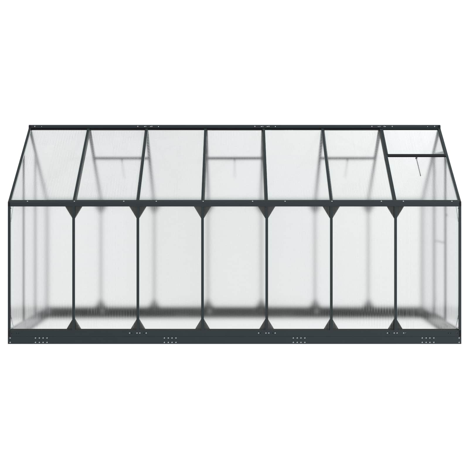 Tuin Serre met de deur Antracietkleurig 183,5 x 423,5 x 207 cm image 4