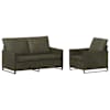 vidaXL Diivanikomplekt 2 pcs Armee rohelis Tehisseemisnahk