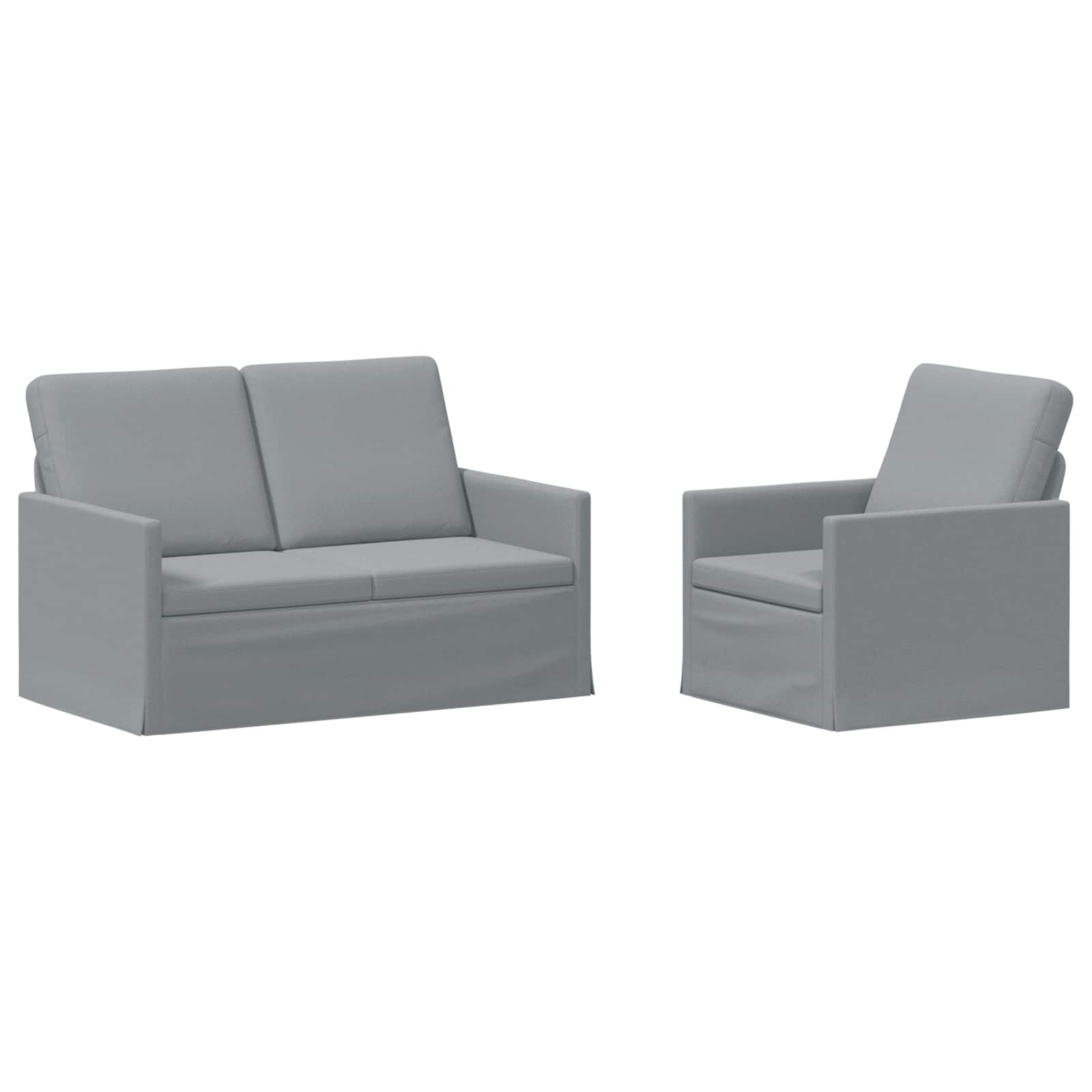 vidaXL Set pohovek 2 pcs Světle šedá Textil