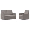 vidaXL Diivanikomplekt 2 pcs Pruunikashall kangas
