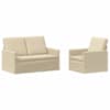 vidaXL Diivanikomplekt 2 pcs Kreemjas kangas