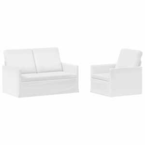 vidaXL Diivanikomplekt 2 pcs Valge kangas