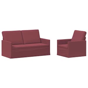 vidaXL Diivanikomplekt 2 pcs Veinpunane kangas