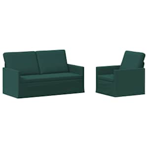vidaXL Diivanikomplekt 2 pcs Tumeroheline kangas