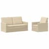 vidaXL Diivanikomplekt 2 pcs Kreemjas kangas