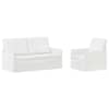 vidaXL Diivanikomplekt 2 pcs Valge kangas