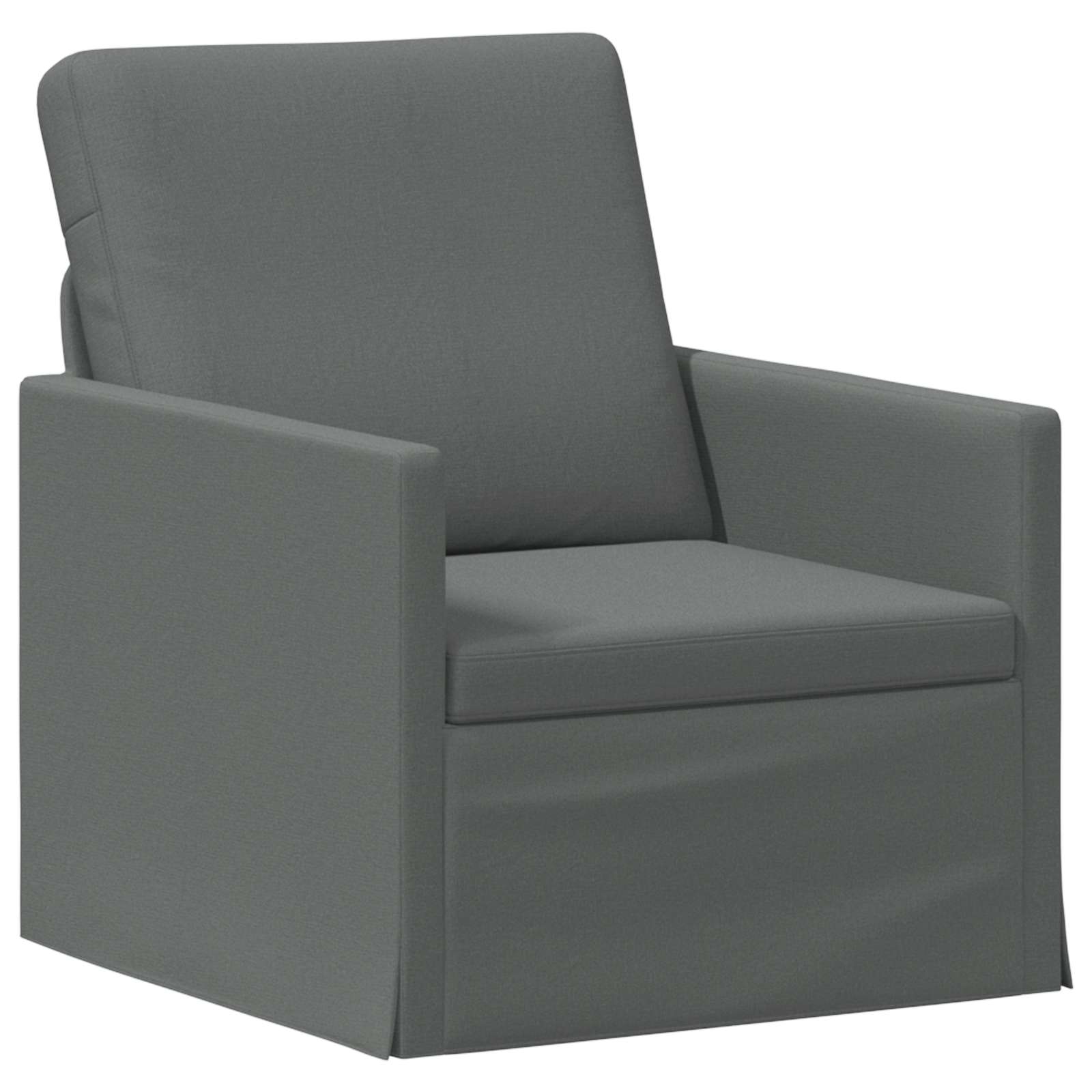 vidaXL - Bankstel - 2 - pcs - Donkergrijs - Stof