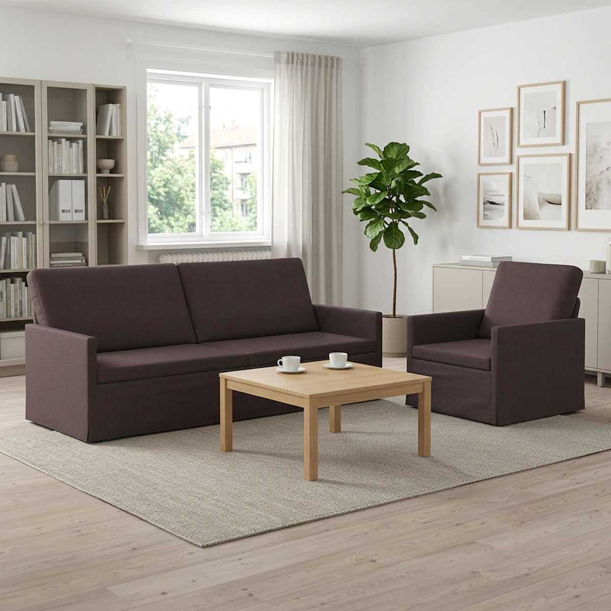 Sofa Sæt 2 pcs Stof