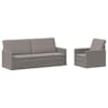 vidaXL Diivanikomplekt 2 pcs Pruunikashall kangas