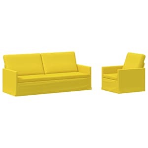 vidaXL Diivanikomplekt 2 pcs Helekollane kangas