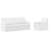 vidaXL Diivanikomplekt 2 pcs Valge kangas