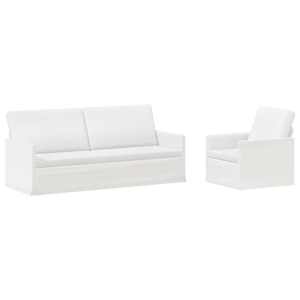 vidaXL Diivanikomplekt 2 pcs Valge kangas