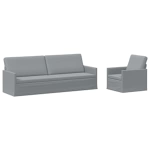 vidaXL Diivanikomplekt 2 pcs Helehall kangas